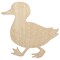 Cute Duck Walking Unfinished Wood Shape Piece Cutout for DIY Craft Projects